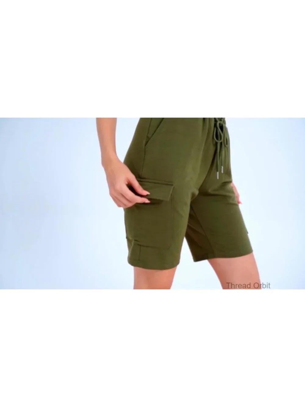 3 Pack Women's Bermuda Shorts with 4 Pockets Cargo Knee Length Athletic Cotton